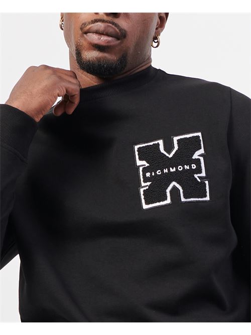 Sweat-shirt col rond homme Richmond X avec logo RICHMOND X | UMA24034FEBLACK